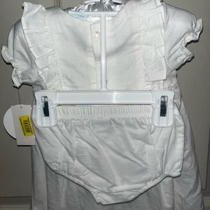 White dress with bottoms  size 0-3